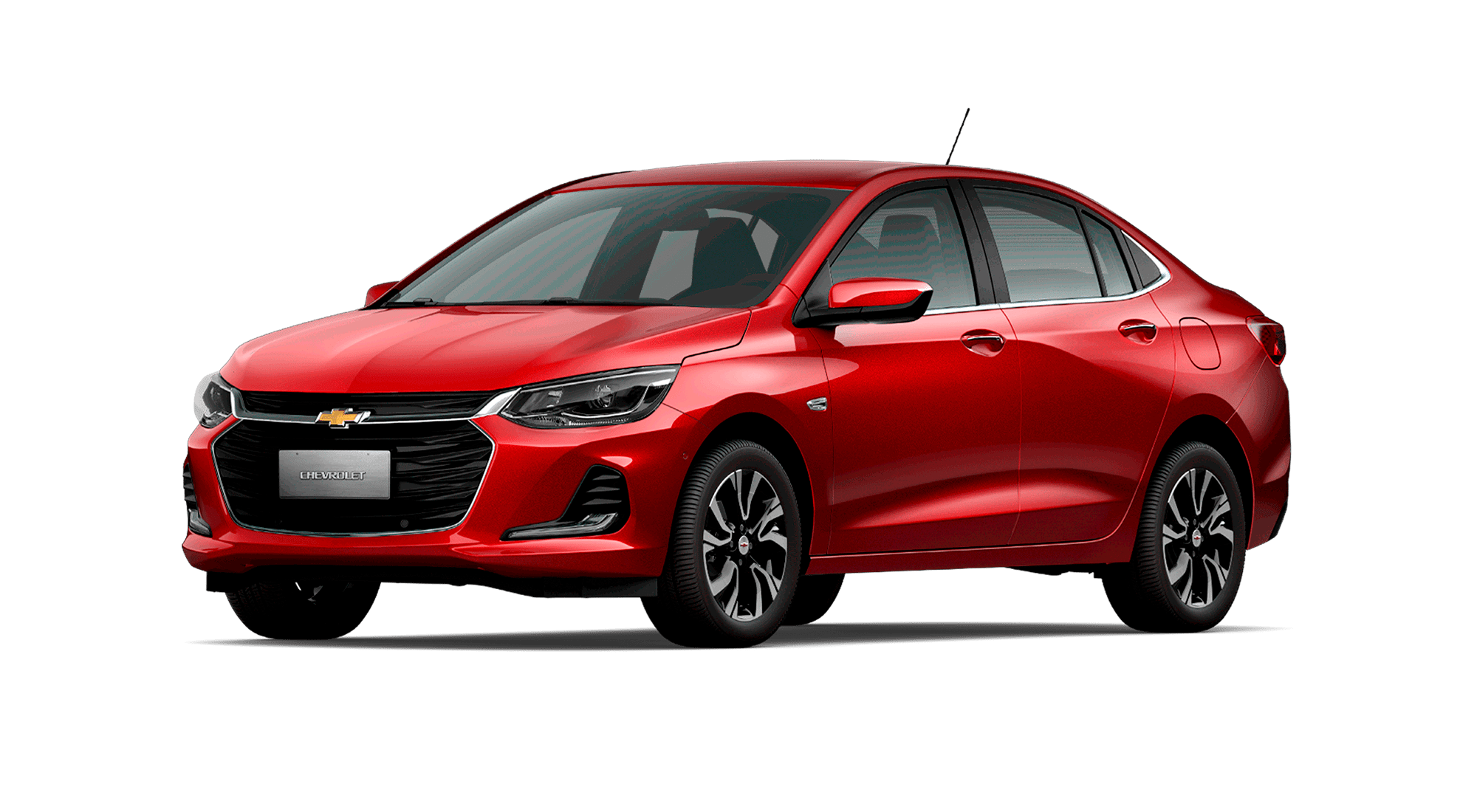 Onix Turbo Sedán - Rojo Oscuro Metálico